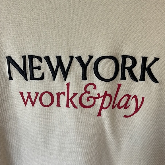 Frame New York Work & Play cream crewneck, size xs oversized - Picture 5 of 8